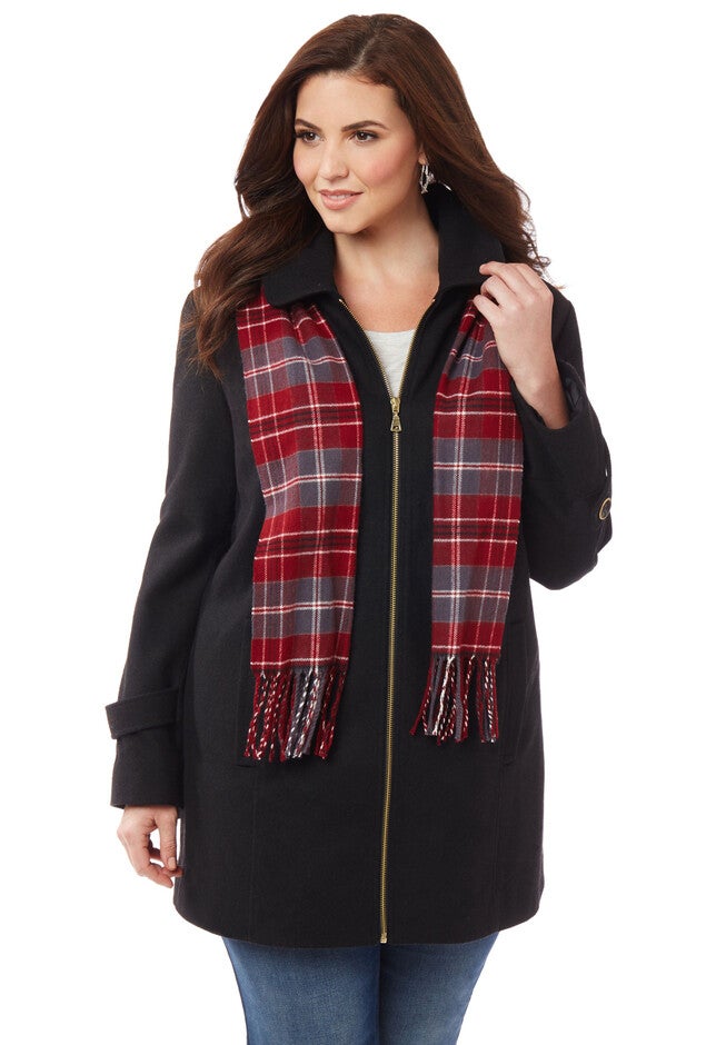 Sidewalk Coat & Scarf, BLACK, hi-res image number 0