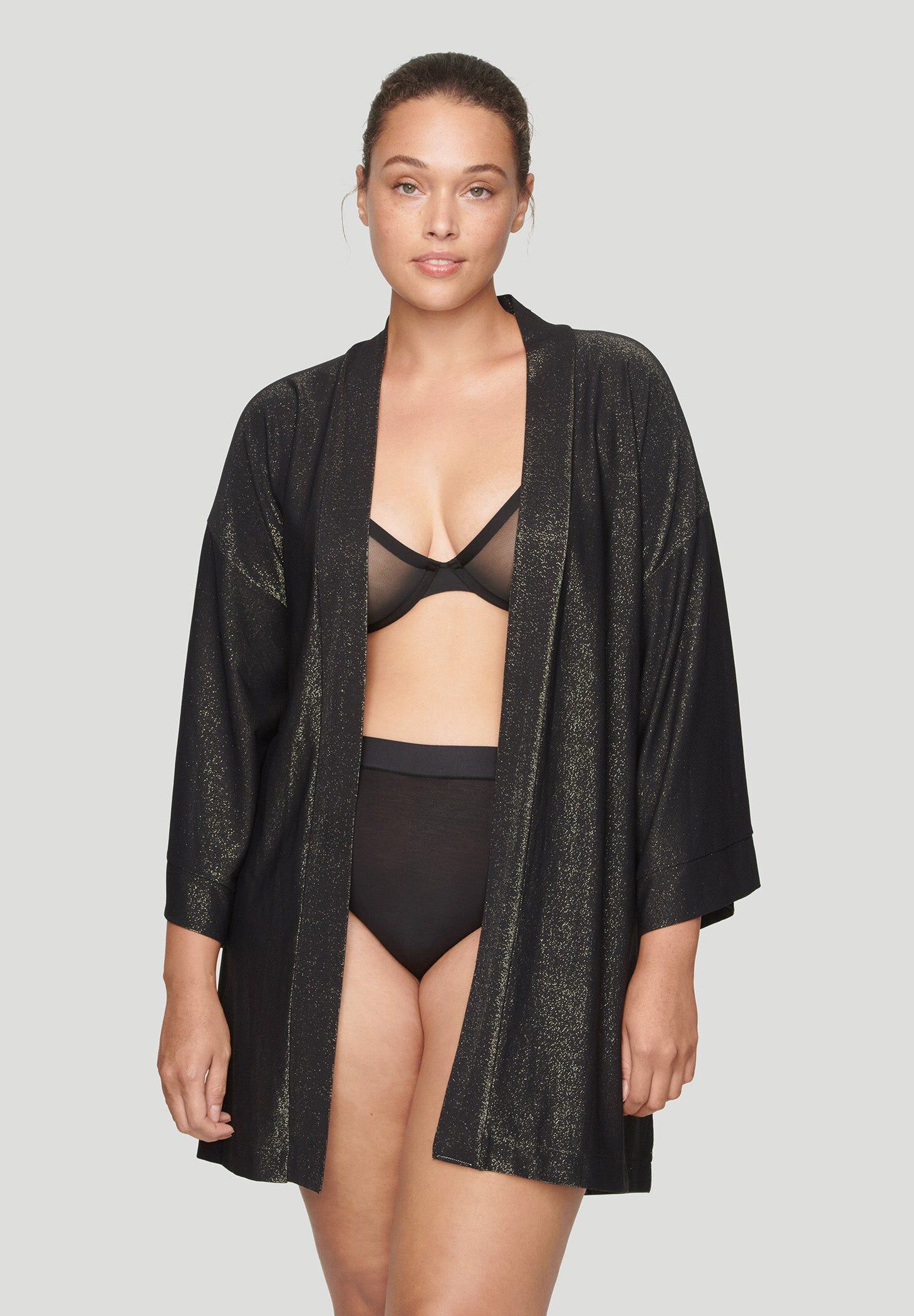 The Robe - Lurex, BLACK SPARKLE, hi-res image number 0