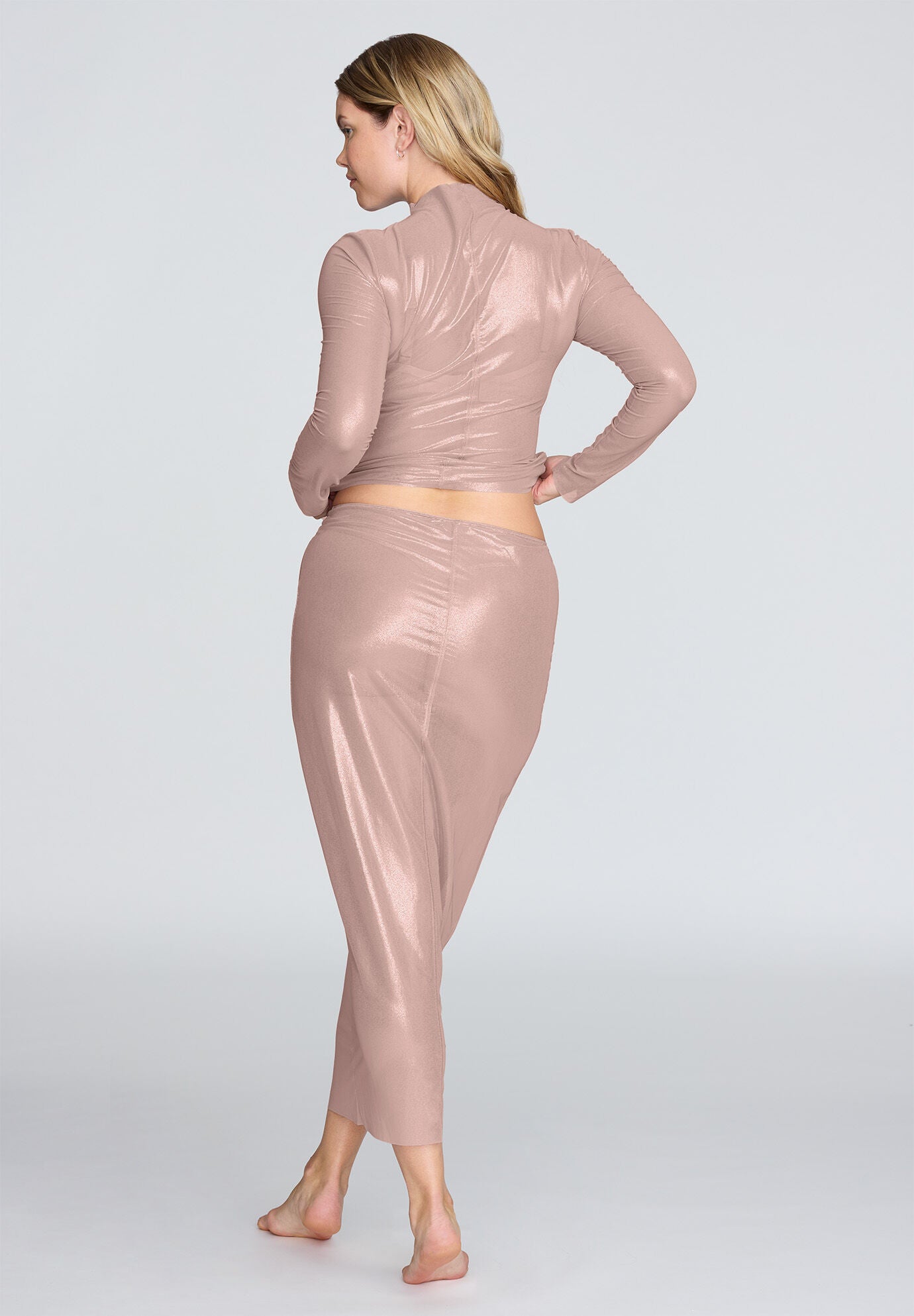 The Mockneck Top - Mesh, MOONBEAM, alternate image number 6