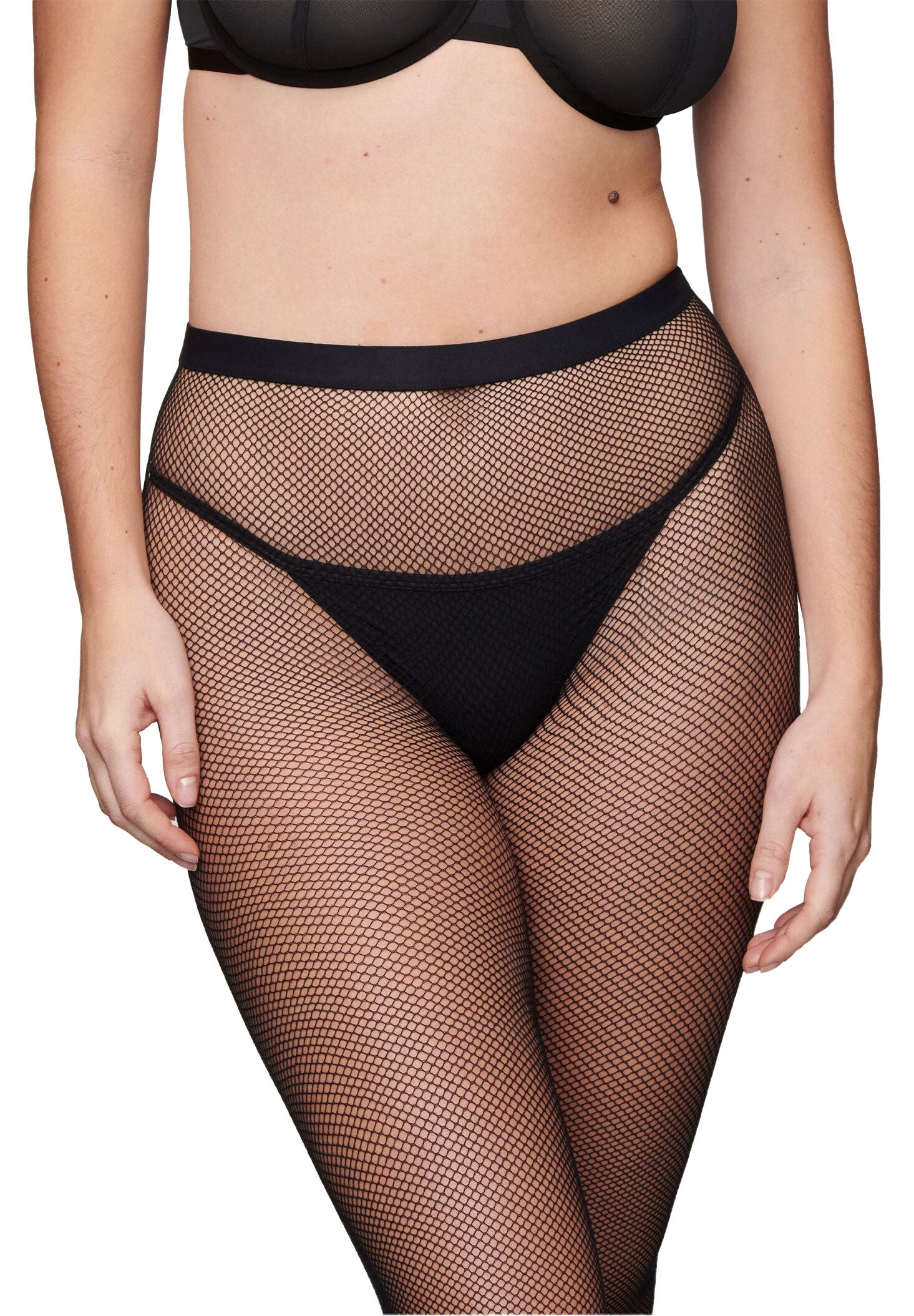 The Fishnet Tight - Mesh, BLACK, on-hover image number 1