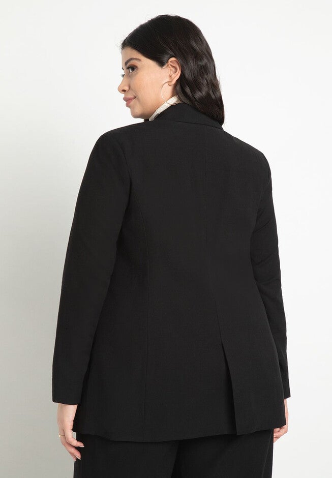 Long Line One Button Blazer, , on-hover image number null