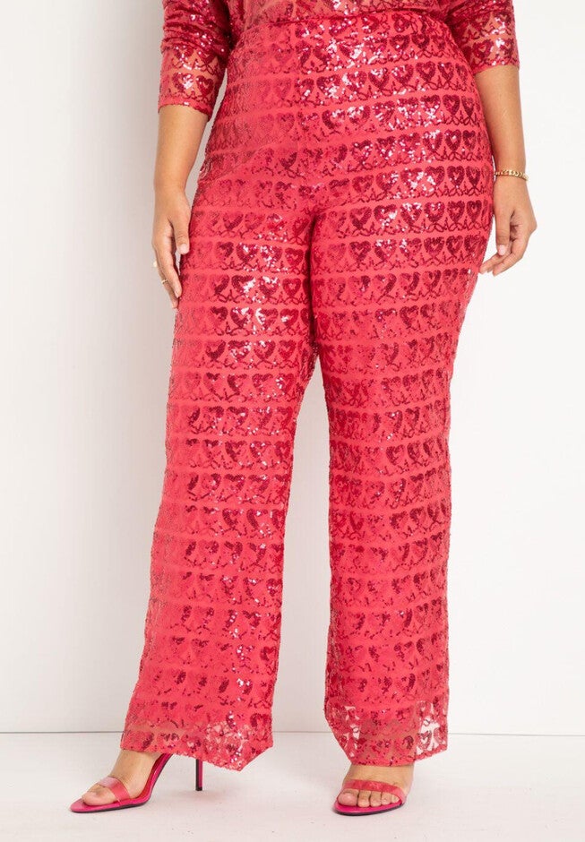 Heart Sequin Trousers, , on-hover image number null