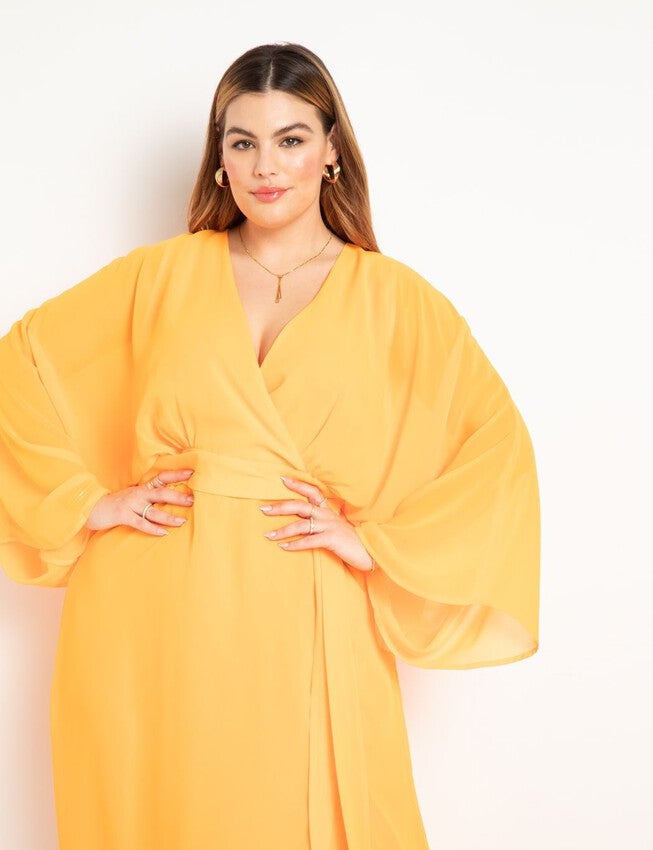 Surplice Bodice Maxi Dress, ORIOLE, on-hover image number null