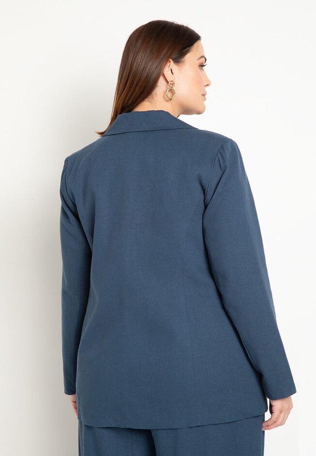 Relaxed One Button Blazer, , on-hover image number null