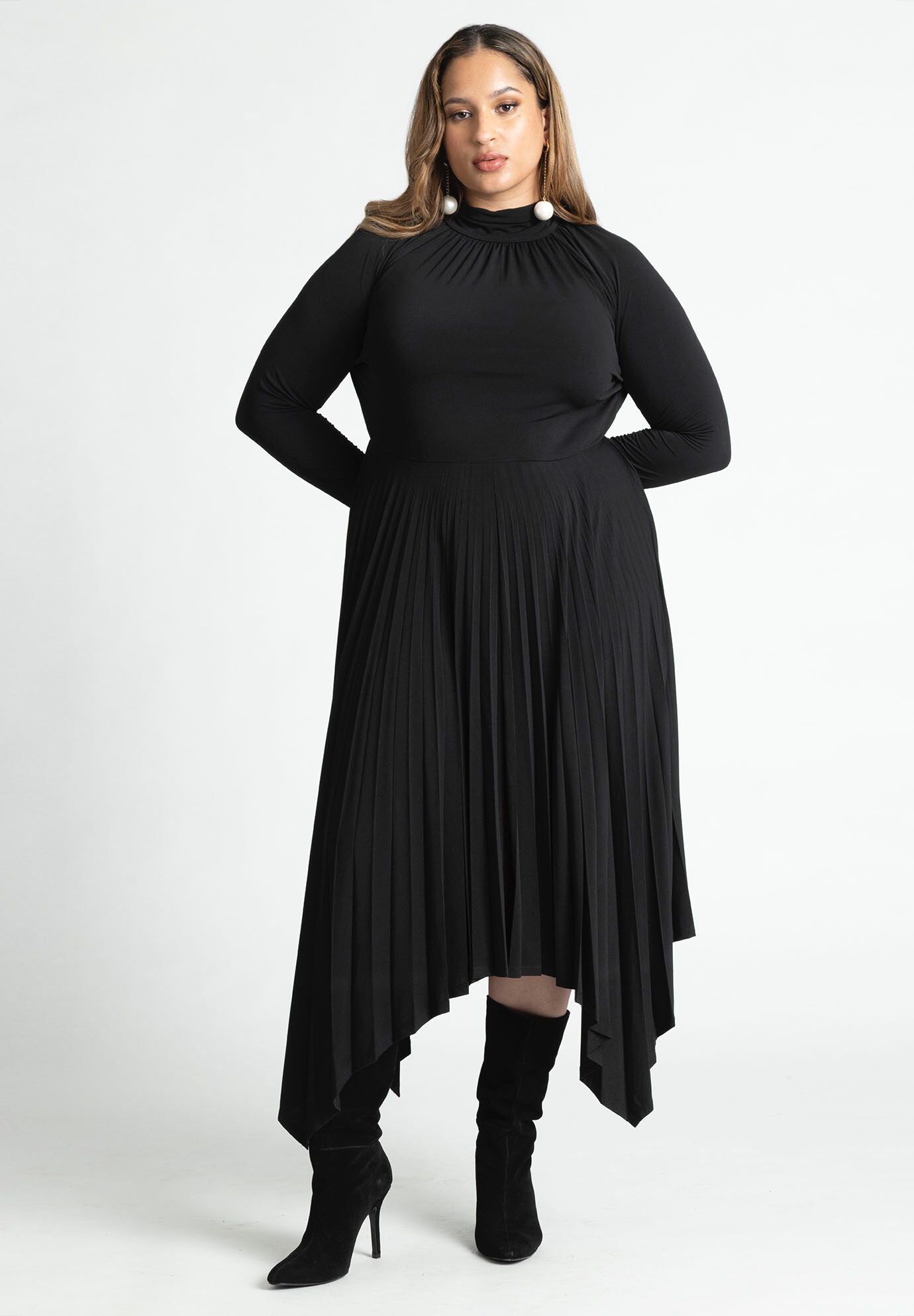 Pleated Skirt Raglan Dress Fullbeauty Outlet
