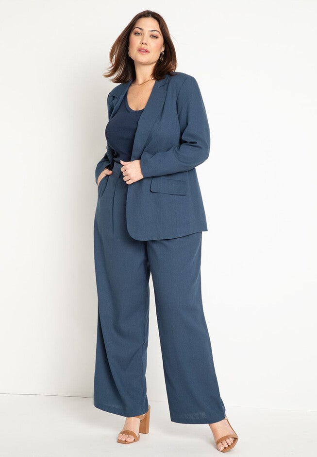 Relaxed One Button Blazer, , alternate image number null
