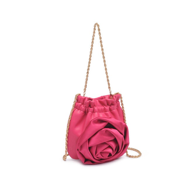 Flora Faux Leather Flower Crossbody, PINK, on-hover image number 1