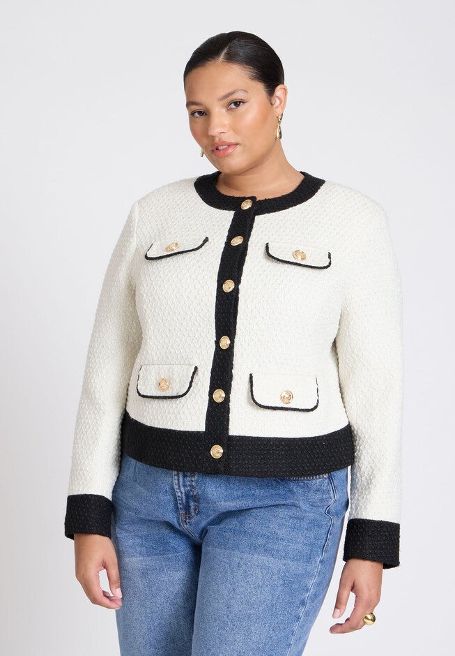 Tipping Detail Jacket, SUGAR SWIZZLE, hi-res image number null