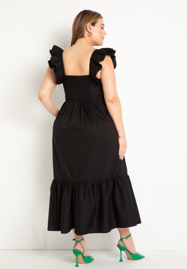 Flutter Sleeve Maxi Dress, , alternate image number null
