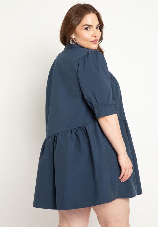 Mini Dress With Asym Flounce, , alternate image number null