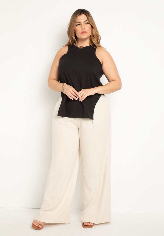 Scooped Hem Tank Top, , alternate image number null
