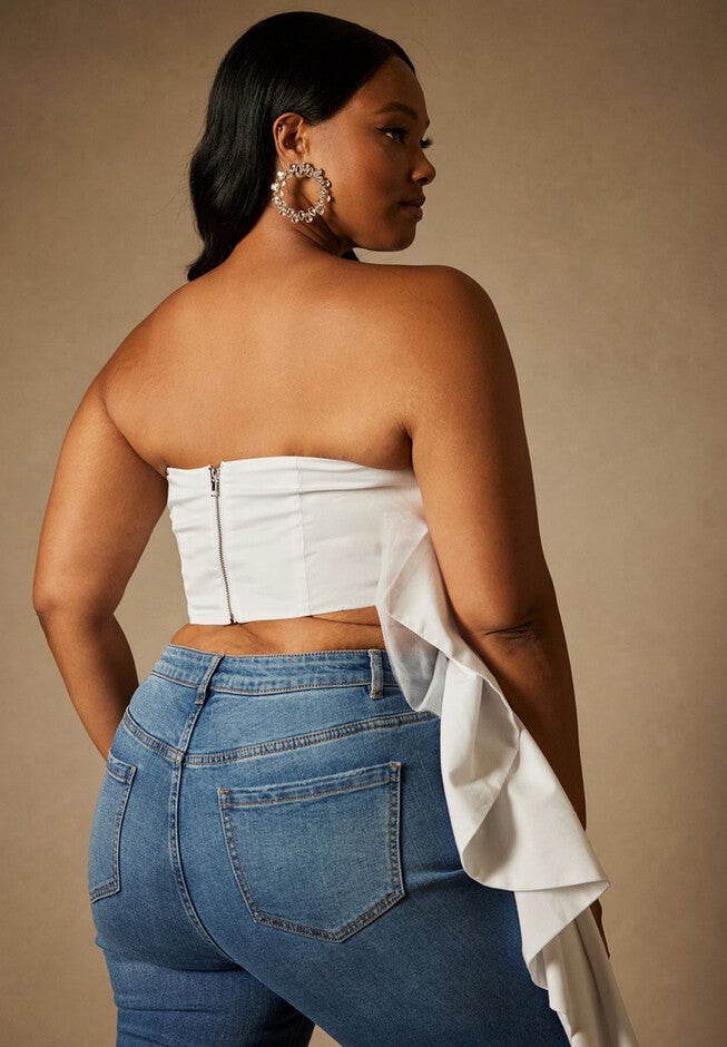 Bridal by ELOQUII Bow Bustier Top, , on-hover image number null