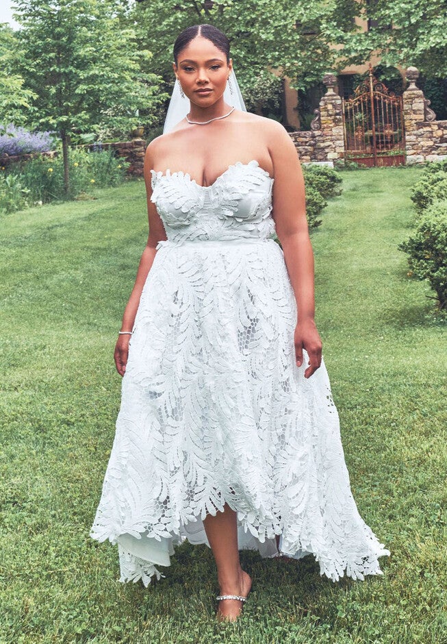 Bridal by ELOQUII Floral Hi-Lo Gown, , alternate image number null