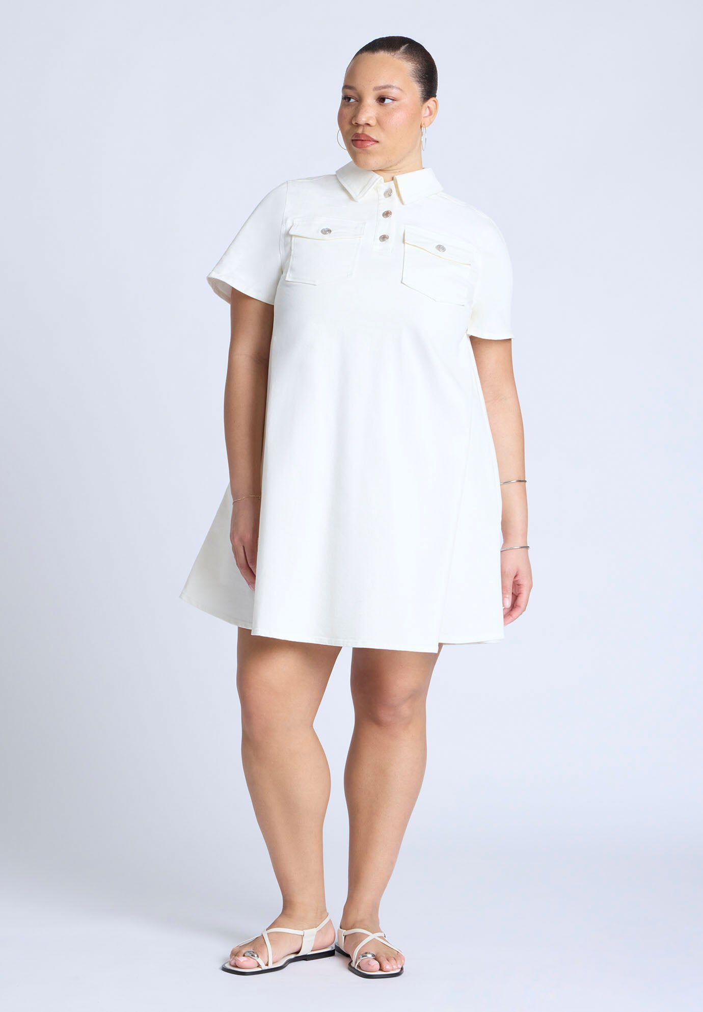 A-Line Denim Mini Dress | Fullbeauty Outlet