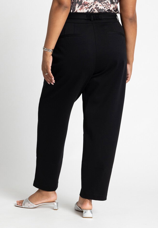 Ankle Pant With Belt, BLACK ONYX, alternate image number null
