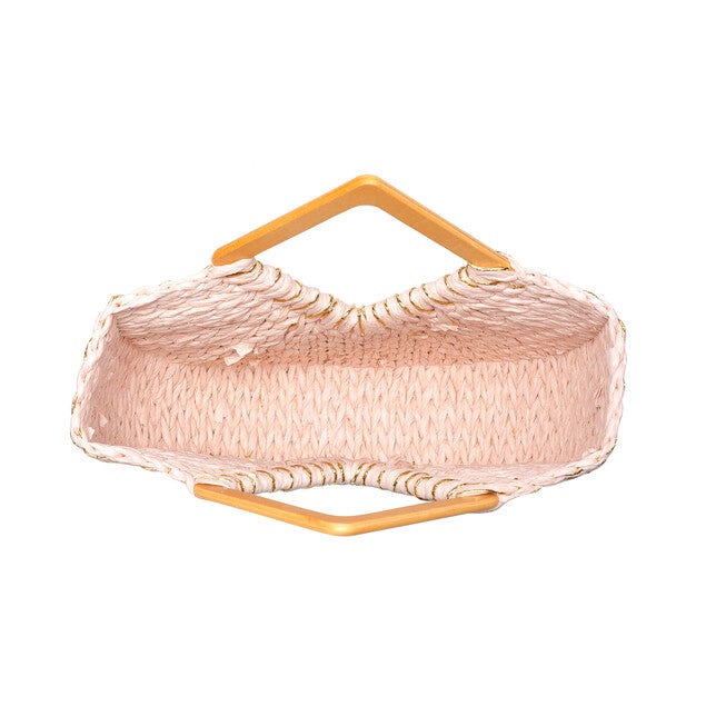 Kehlani Glitter Straw Tote, PINK, alternate image number null