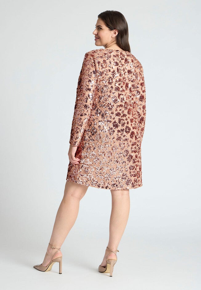 V Neck Mini Dress, CHAMPAGNE, on-hover image number null