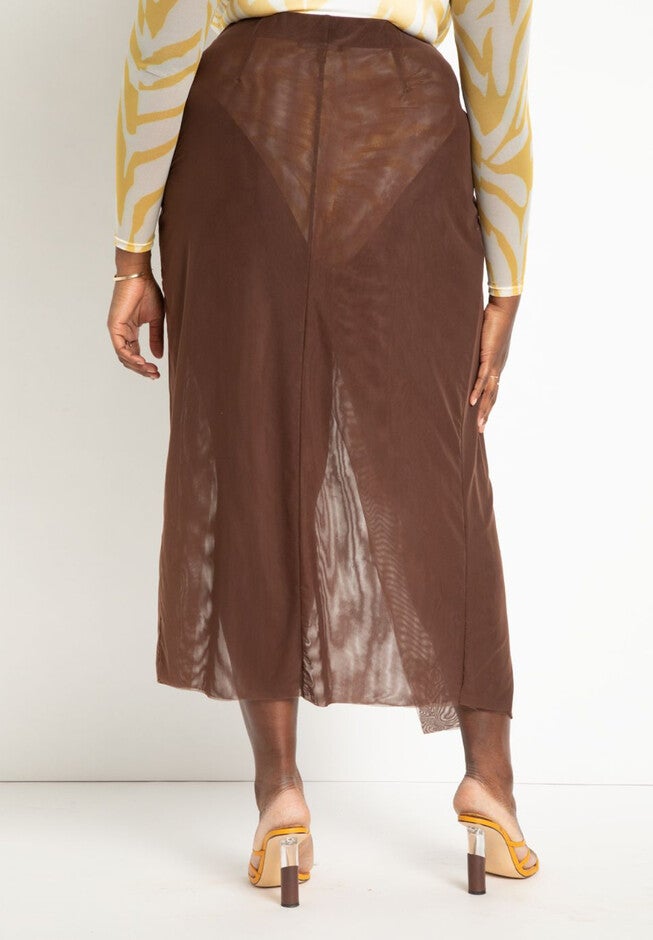 Twist Front Sarong Wrap Coverup Skirt, , alternate image number null