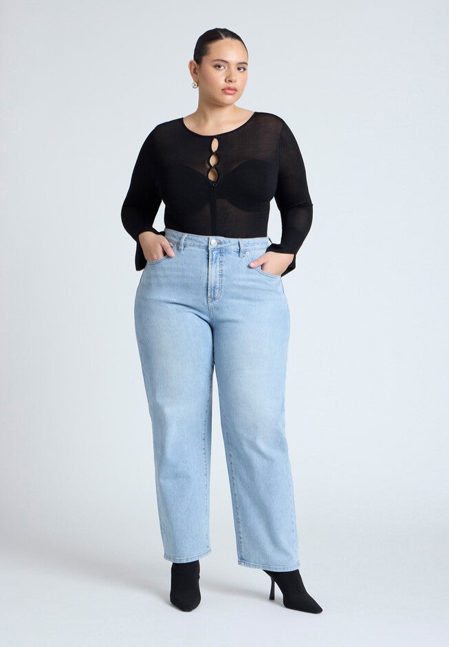 Embroidered Naomi Straight Leg Jean, VINTAGE MEDIUM, alternate image number null