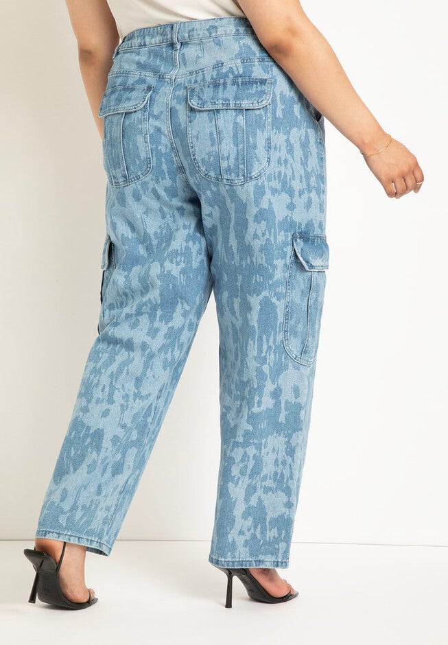 Printed Cargo Jean, , on-hover image number null