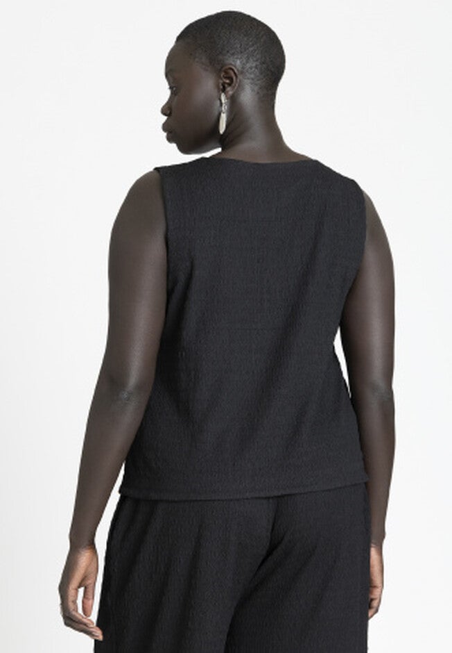 Textured Vest, BLACK ONYX, on-hover image number null