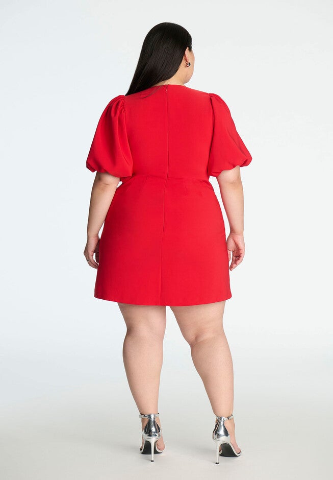 Rhinestone Heart Mini Dress, BARBADOS CHERRY, alternate image number null