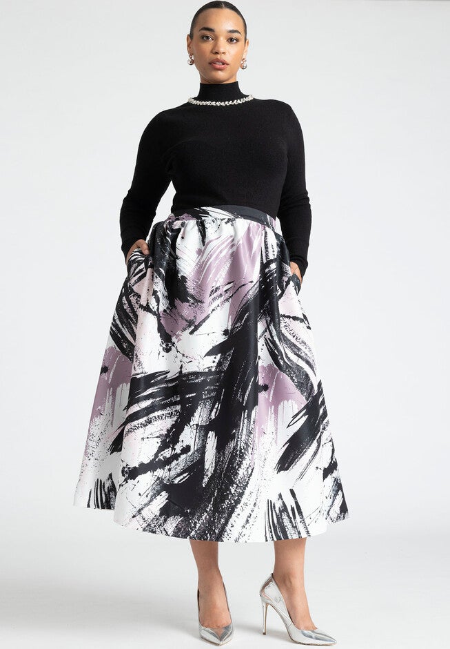 Embellished Neckline Sweater, , alternate image number null
