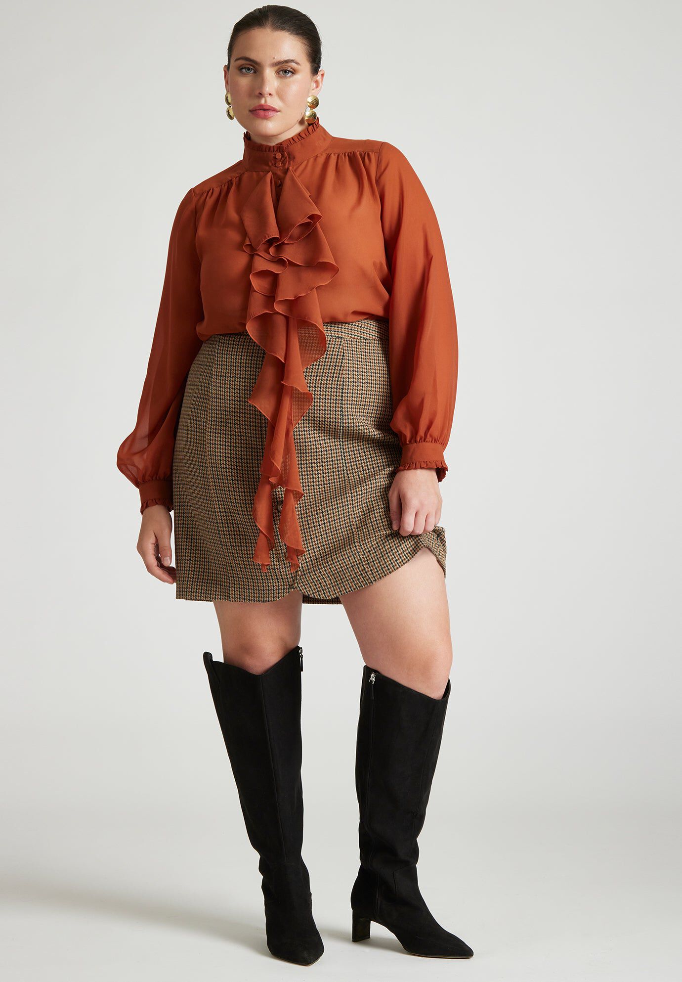 Button Up Mini Skirt | Fullbeauty Outlet