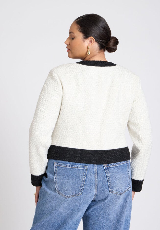 Tipping Detail Jacket, SUGAR SWIZZLE, on-hover image number null