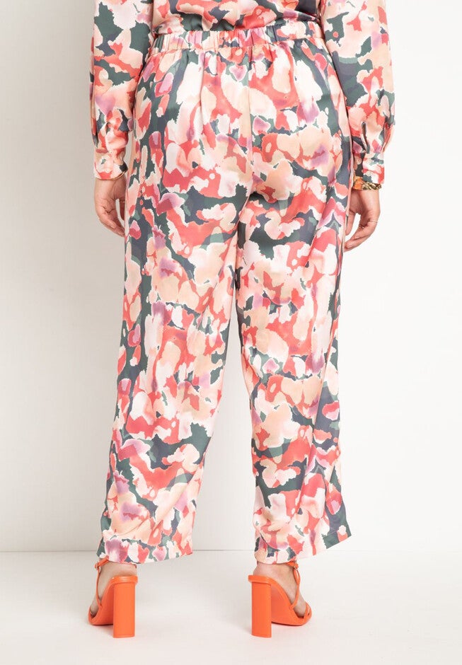 Printed Satin Pant, , alternate image number null