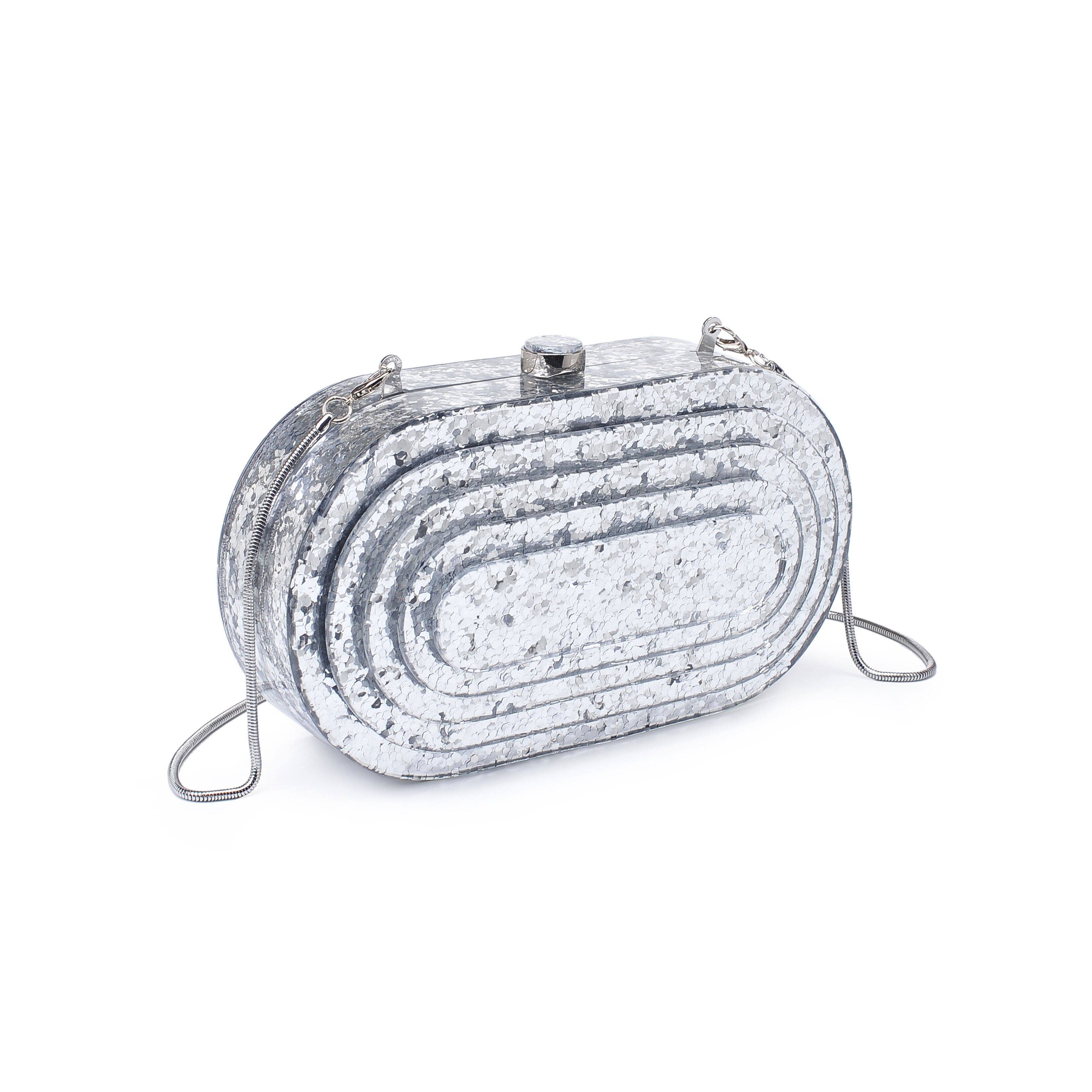 Jimberly Art Deco Evening Bag, SILVER, on-hover image number 1