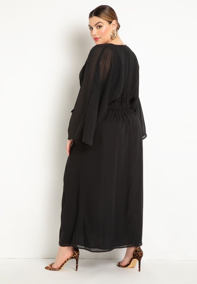 Surplice Bodice Maxi Dress, , alternate image number null