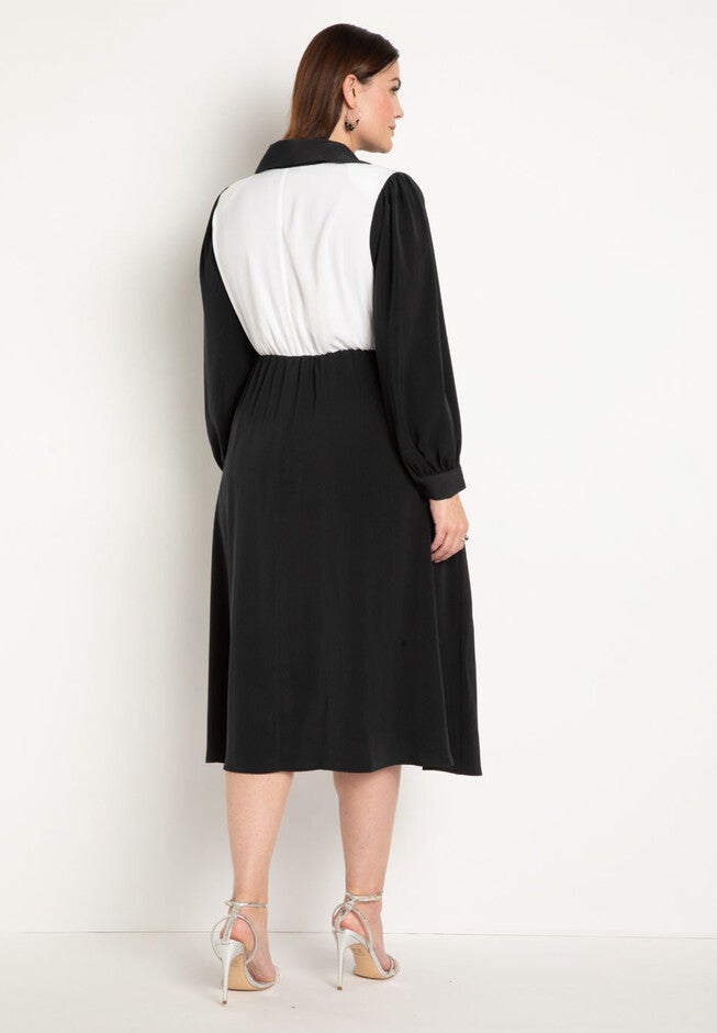 Colorblocked Work Dress, , alternate image number null