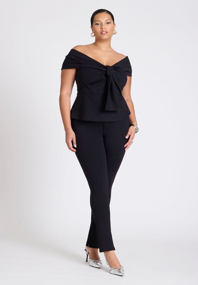 Twisted Bow Top, BLACK ONYX, alternate image number null