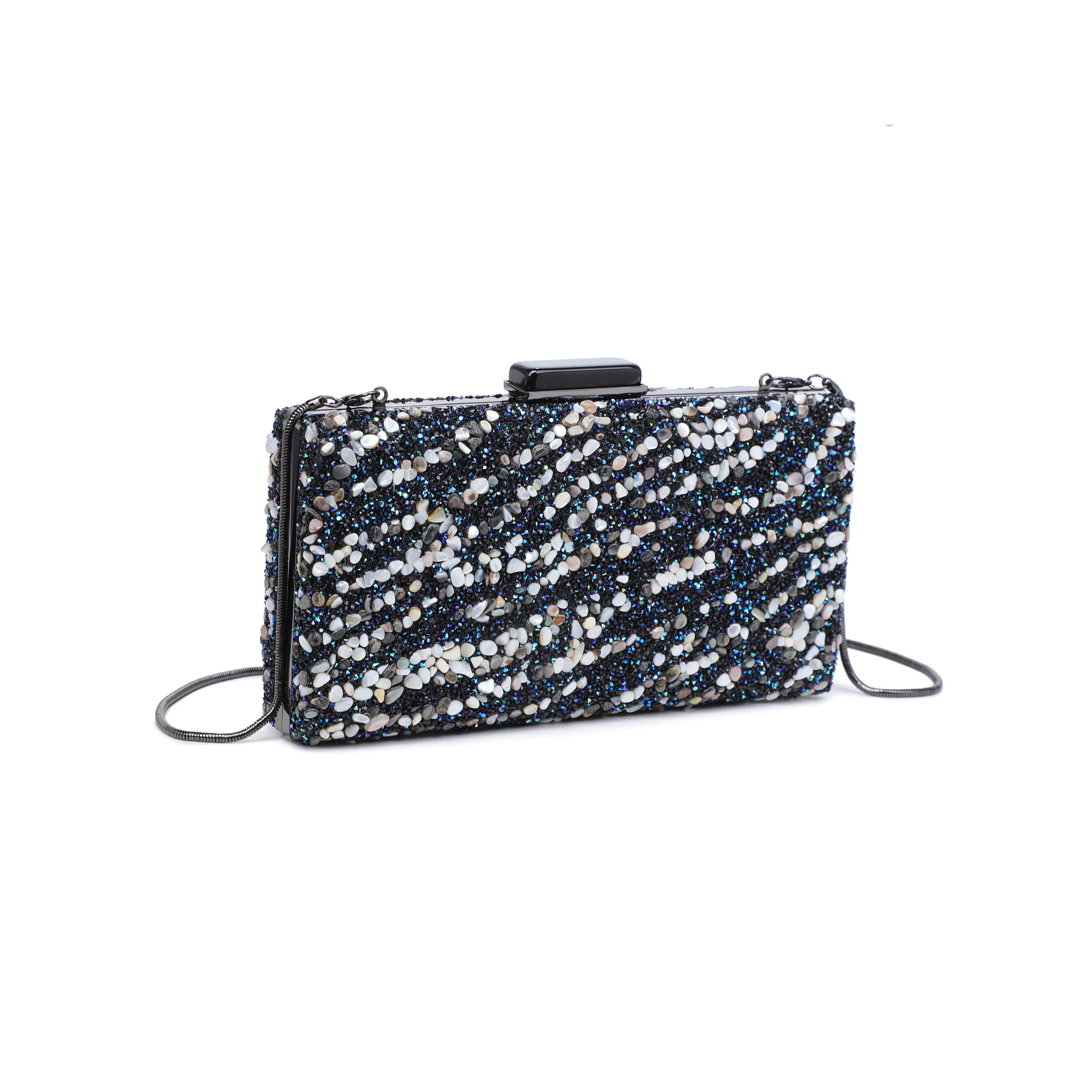 Eliza Rhinestone Evening Bag, BLACK, on-hover image number 1