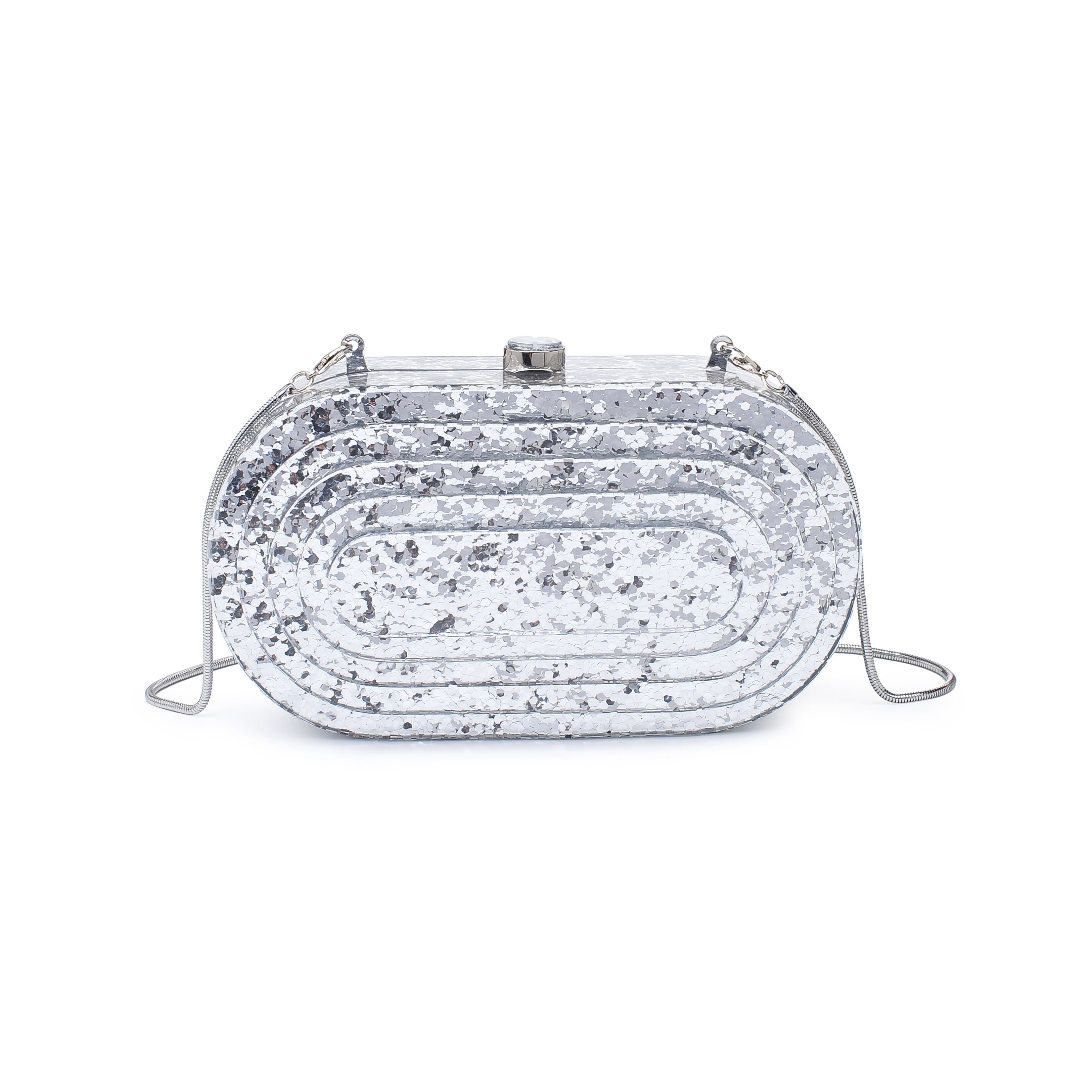 Jimberly Art Deco Evening Bag, SILVER, hi-res image number 0