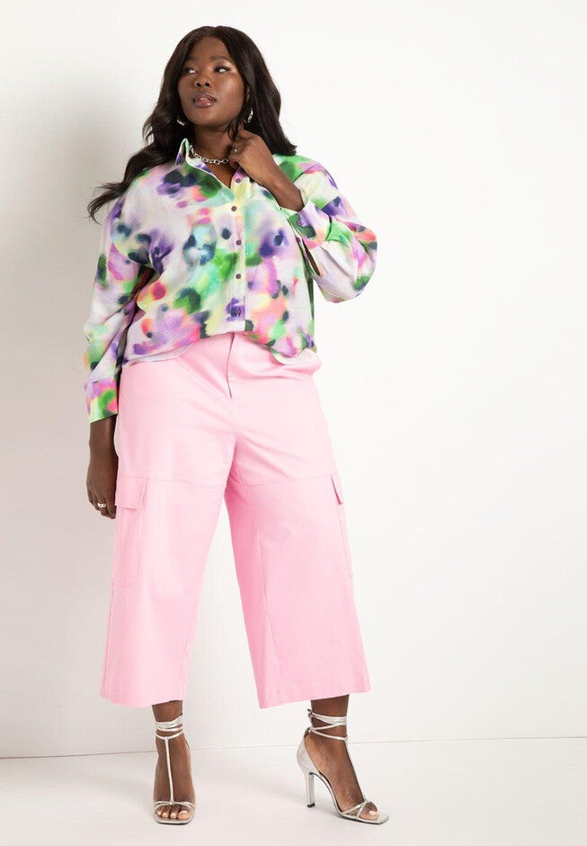 Organdy Printed Button Down, , alternate image number null