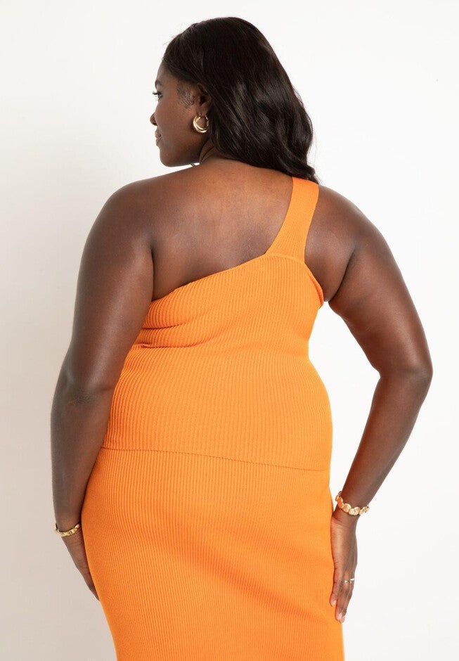 Cropped One Shoulder Knitted Top, , on-hover image number null