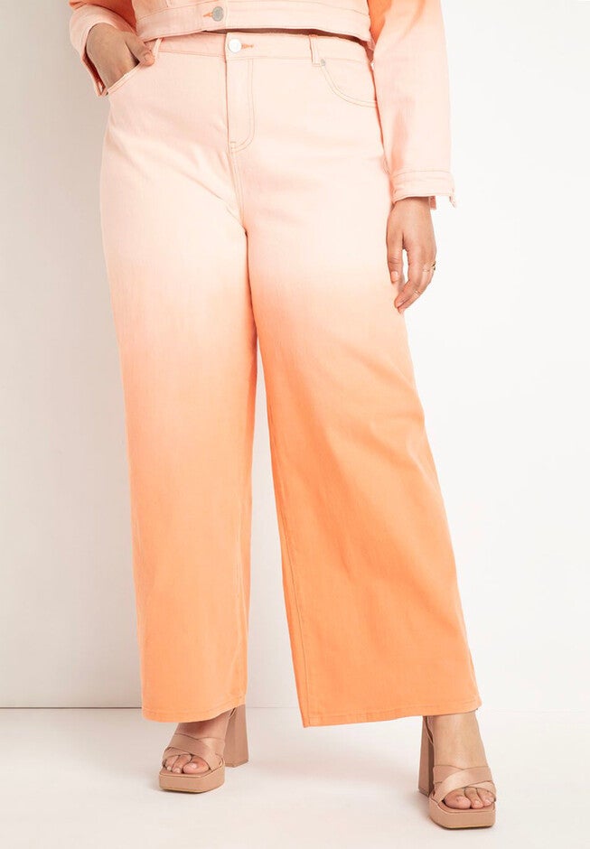 Ombre Wide Leg Jean, SUMMER SUN, hi-res image number null