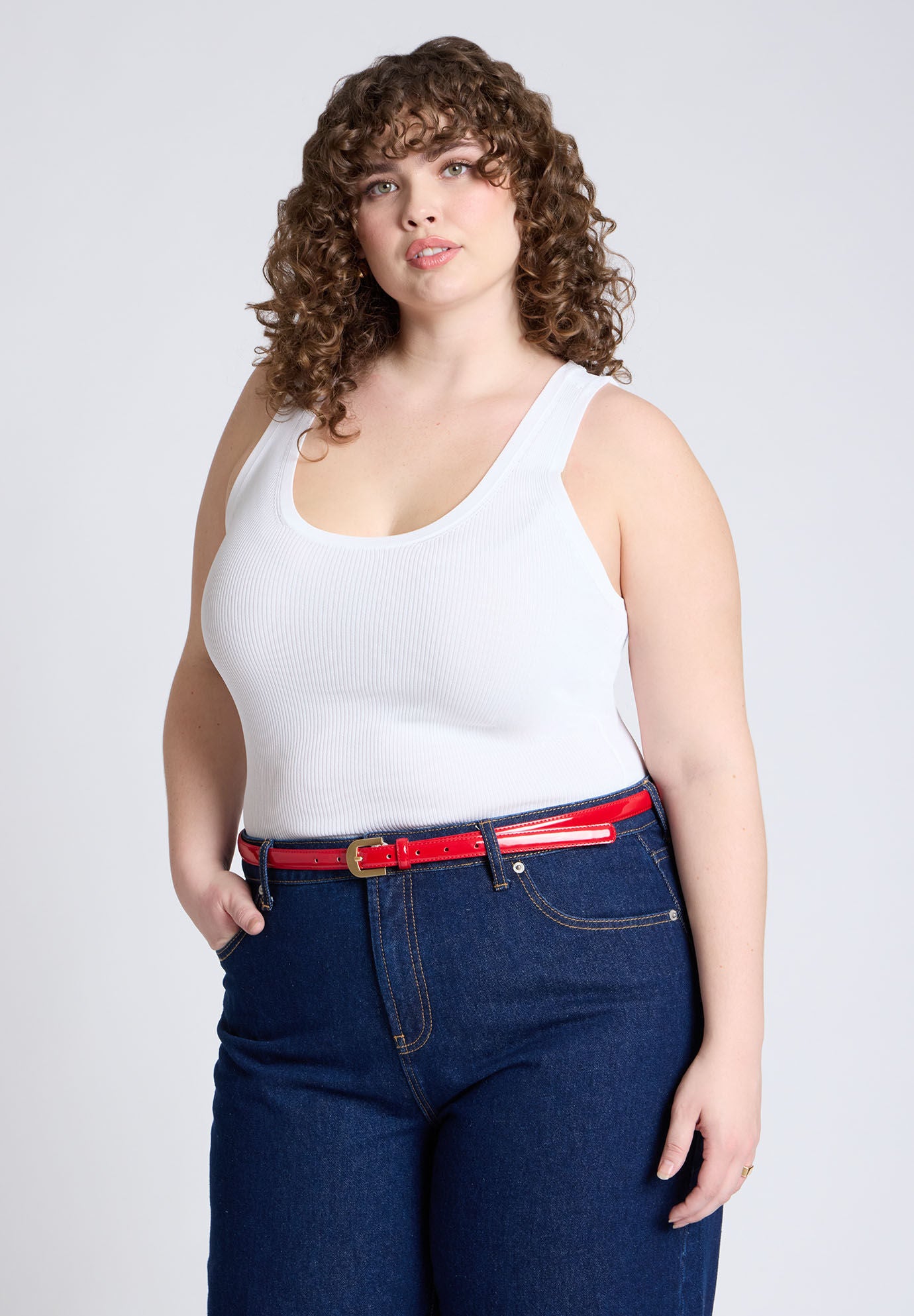 Red and Black Two Pack Skinny Belts Set, MULTI, alternate image number 2