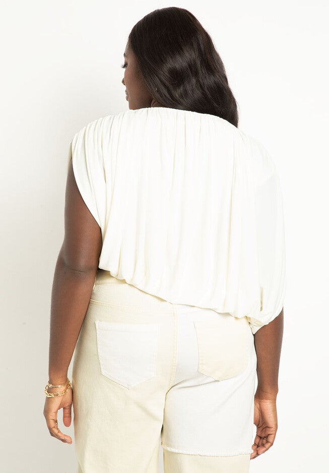 Draped Cropped Top, , on-hover image number null