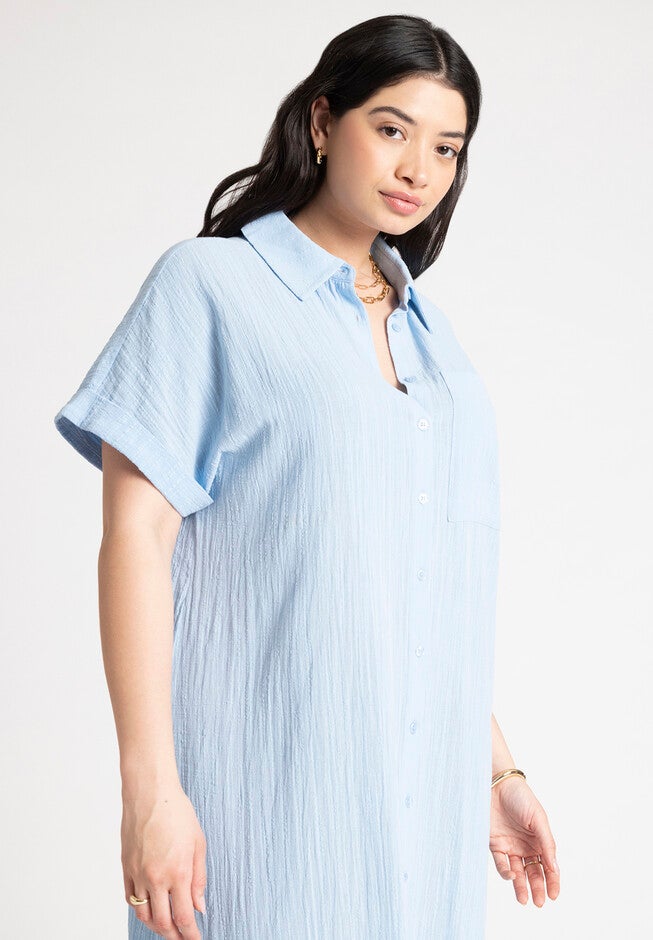 Maxi Shirtdress, TWILIGHT MIST, alternate image number null