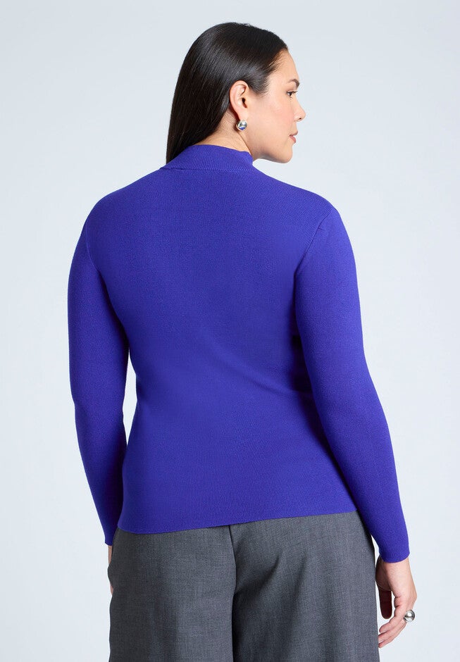 Embellished Neckline Sweater, COBALT BLUE, on-hover image number null