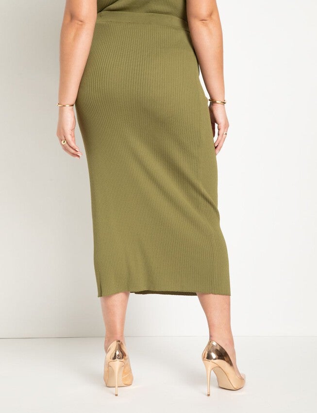 Maxi Sweater Skirt with Button Down Placket, SPHAGNUM, alternate image number null