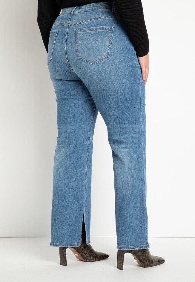 Gena Fit Split Inseam Hem Straight Leg Jean, , on-hover image number null