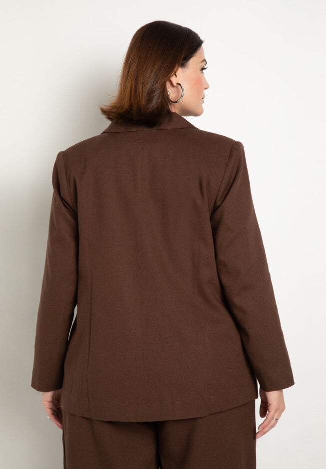 Pearl Detail Linen Blazer, , on-hover image number null