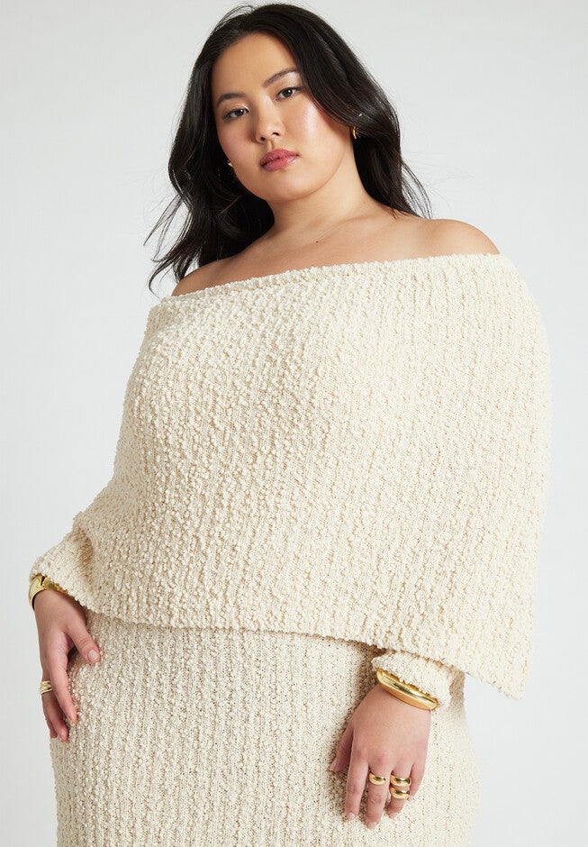 Off The Shoulder Maxi Sweater Dress, , alternate image number null