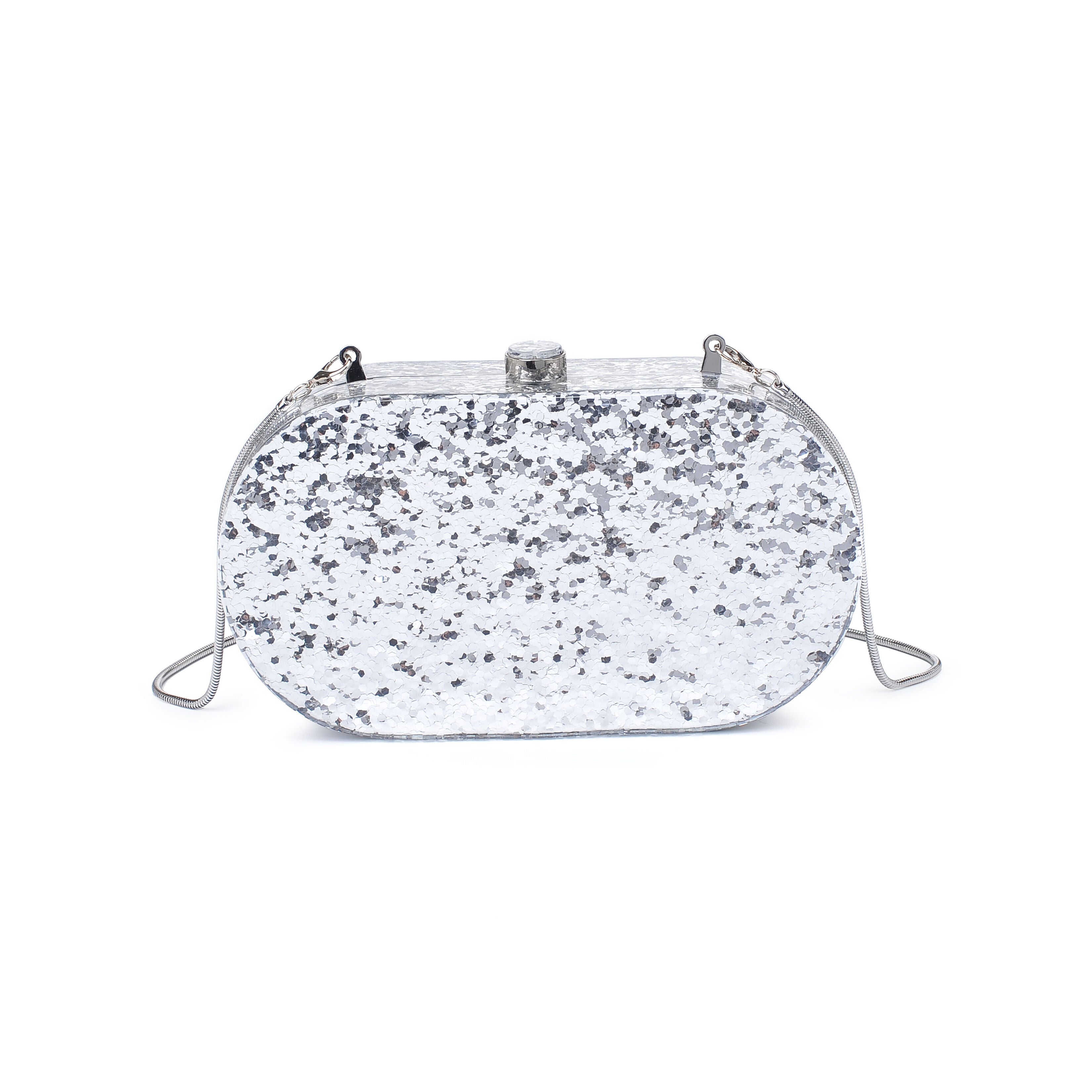 Jimberly Art Deco Evening Bag, SILVER, alternate image number 2