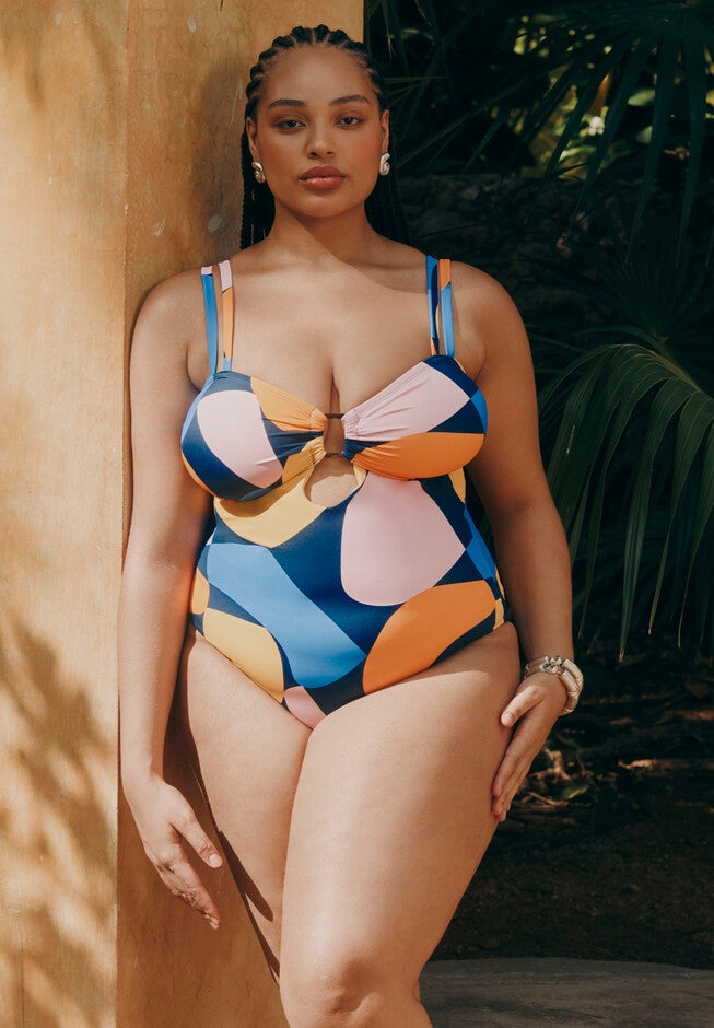Hardware One-Piece Swim Suit, MULTI, hi-res image number null