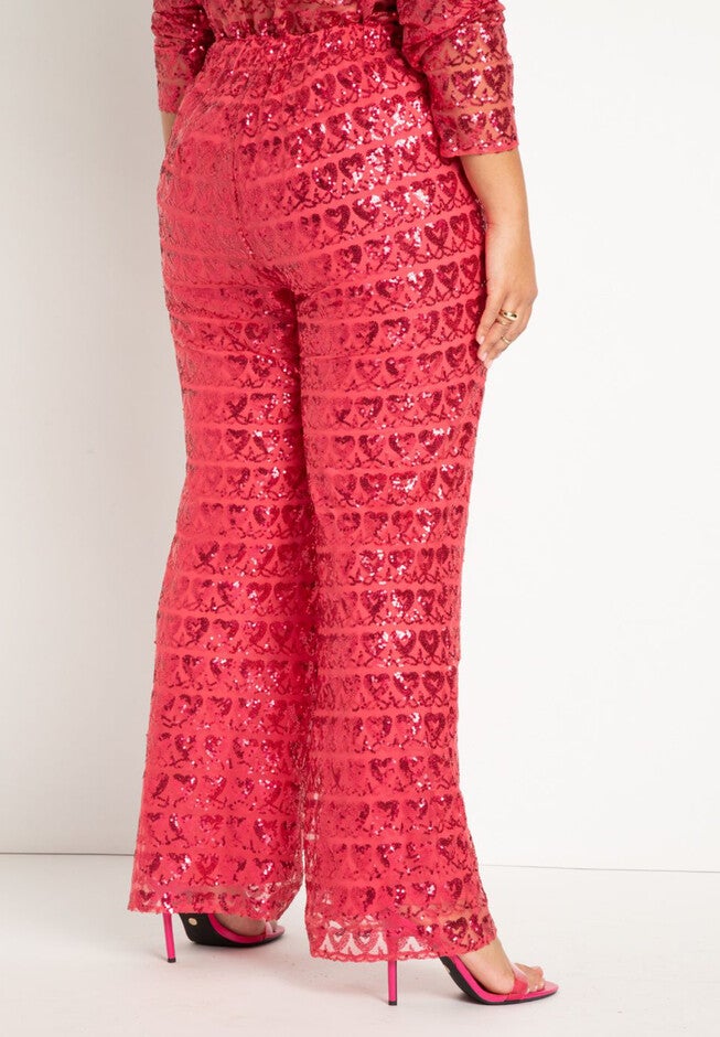 Heart Sequin Trousers, , alternate image number null